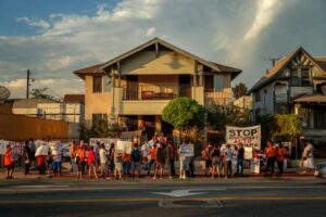 LA Tenants Union, Ortgruppe Lincoln Heights in Aktion...