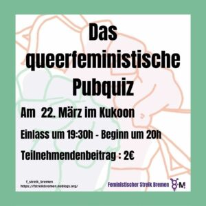 Sharepic Das queerfeministische Pubquiz