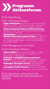 Sharepic Aktionsforum Demokratie stärken am Samstag, 25.05.2024 Seite 2